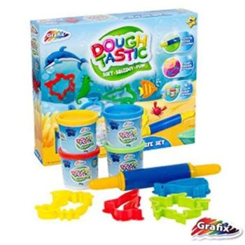 Grafix Sealife Doughtastic Play Dough Set Molding Modelling Tubs & Cutters