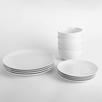 Dinnerware Porcelain White Set