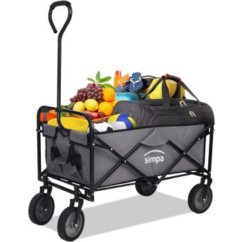 Multi-Purpose Large Capacity Collapsible Folding Trolley Utility Cart 