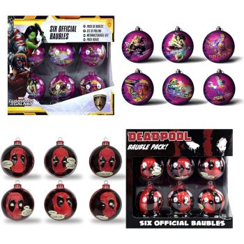 Christmas Tree Tin Baubles Decoration Pack 