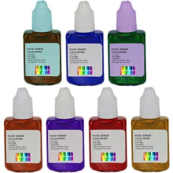 7pcs Concentrated Food Colouring Liquid Set 30ml Bottle 