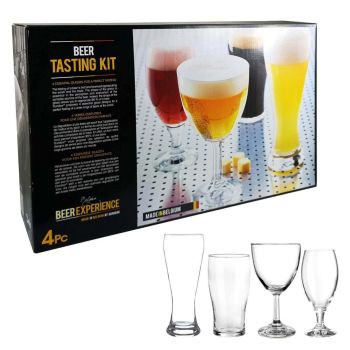 Beer Tasting Glasses Kit - Boxed Gift Set