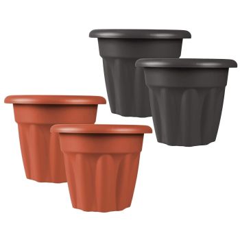 Large Round Plastic Planter Contemporary Design