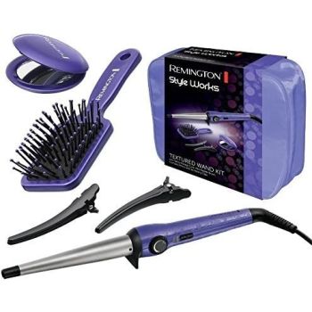 Remington Style Works Textured Hair Curling Wand Kit